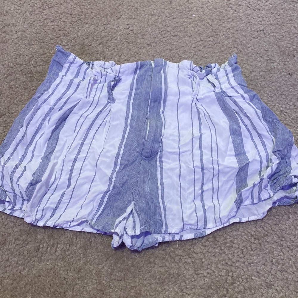 Light blue and white Lottie Moss shorts, Size Small